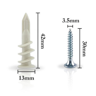 15x33mm Izolacja JIS Plastikowe kotwy ścienne do płyt kartonowo-gipsowych